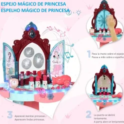 Homcom Muñecas*Aiyaplay - Tocador con taburete