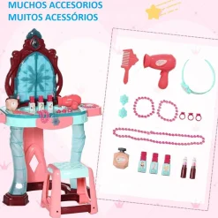 Homcom Muñecas*Aiyaplay - Tocador con taburete