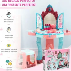 Homcom Muñecas*Aiyaplay - Tocador con taburete