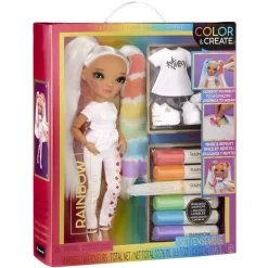 RAINBOW HIGH Muñecas*BABY born - Muñeca de moda Color & Create con ojos verdes y accesorios extra