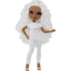 RAINBOW HIGH Muñecas*BABY born - Muñeca Fashion DIY colorear y crear - ojos morados, pelo rizado, top y zapatos extra, rotuladores arcoiris