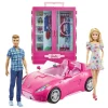 BARBIE Muñecas*- y Ken con vehículo y armario