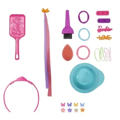 MATTEL Muñecas*Barbie - Busto de Barbie con pelo largo y accesorios para jugar a peluquería ㅤ