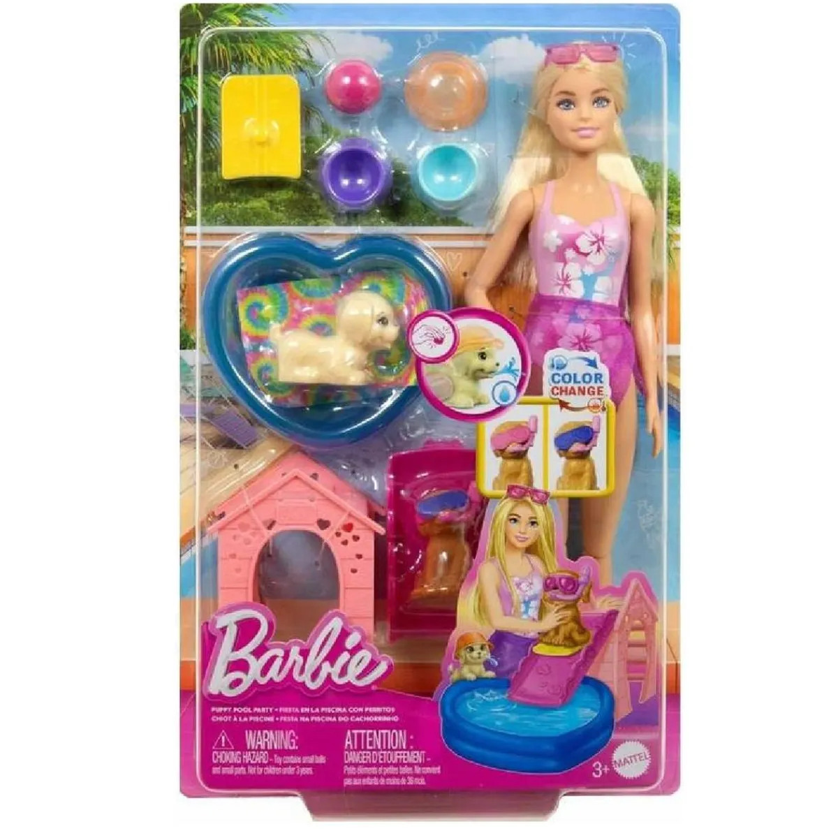 MATTEL Muñecas*Barbie - Fiesta de cachorros en la piscina