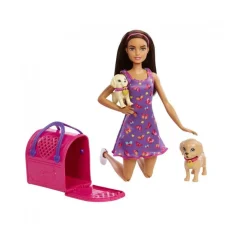 MATTEL Muñecas*Barbie - Muñeca adopta perritos