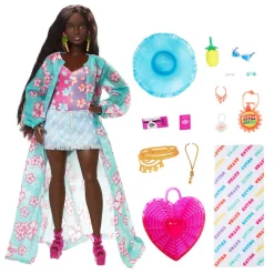 MATTEL Muñecas*Barbie - Muñeca articulada con conjunto de moda y accesorios de viaje ㅤ