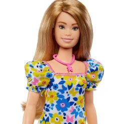 MATTEL Muñecas*Barbie - Muñeca Barbie Fashionista con vestido de flores y accesorios de moda ㅤ