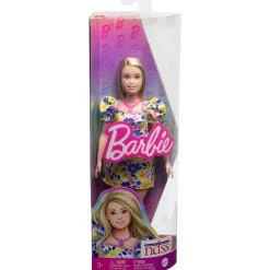 MATTEL Muñecas*Barbie - Muñeca Barbie Fashionista con vestido de flores y accesorios de moda ㅤ