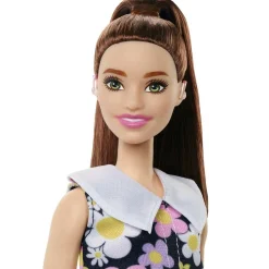MATTEL Muñecas*Barbie - Muñeca Barbie Fashionista con vestido de margaritas y audífono ㅤ