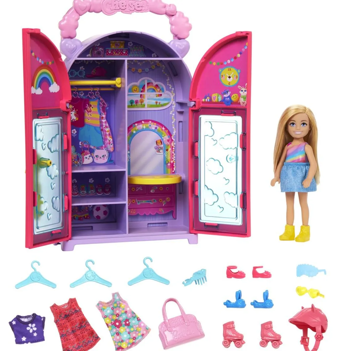 MATTEL Muñecas*Barbie - Muñeca chelsea con armario, ropa y accesorios