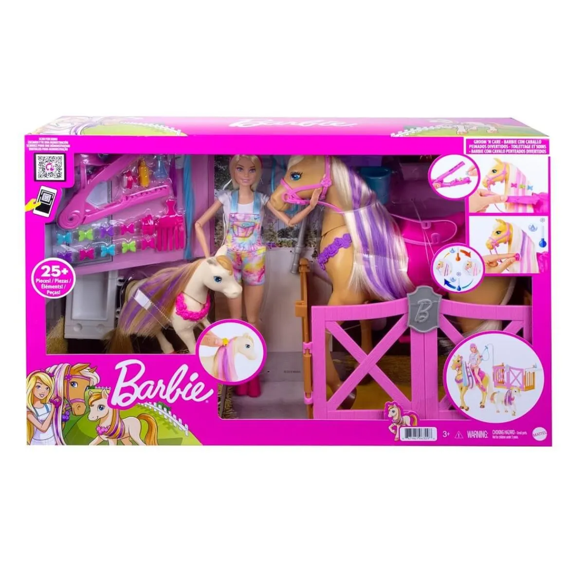 BARBIE Muñecas*- Muñeca con caballo y poni