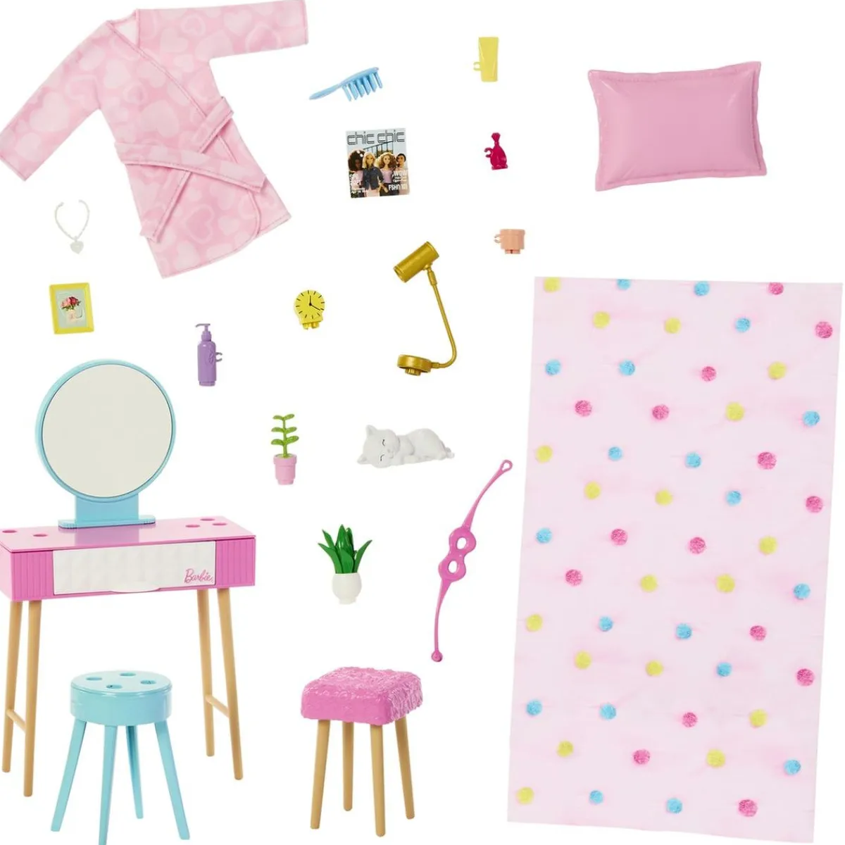 MATTEL Muñecas*Barbie - Muñeca con dormitorio y accesorios incluidos ㅤ