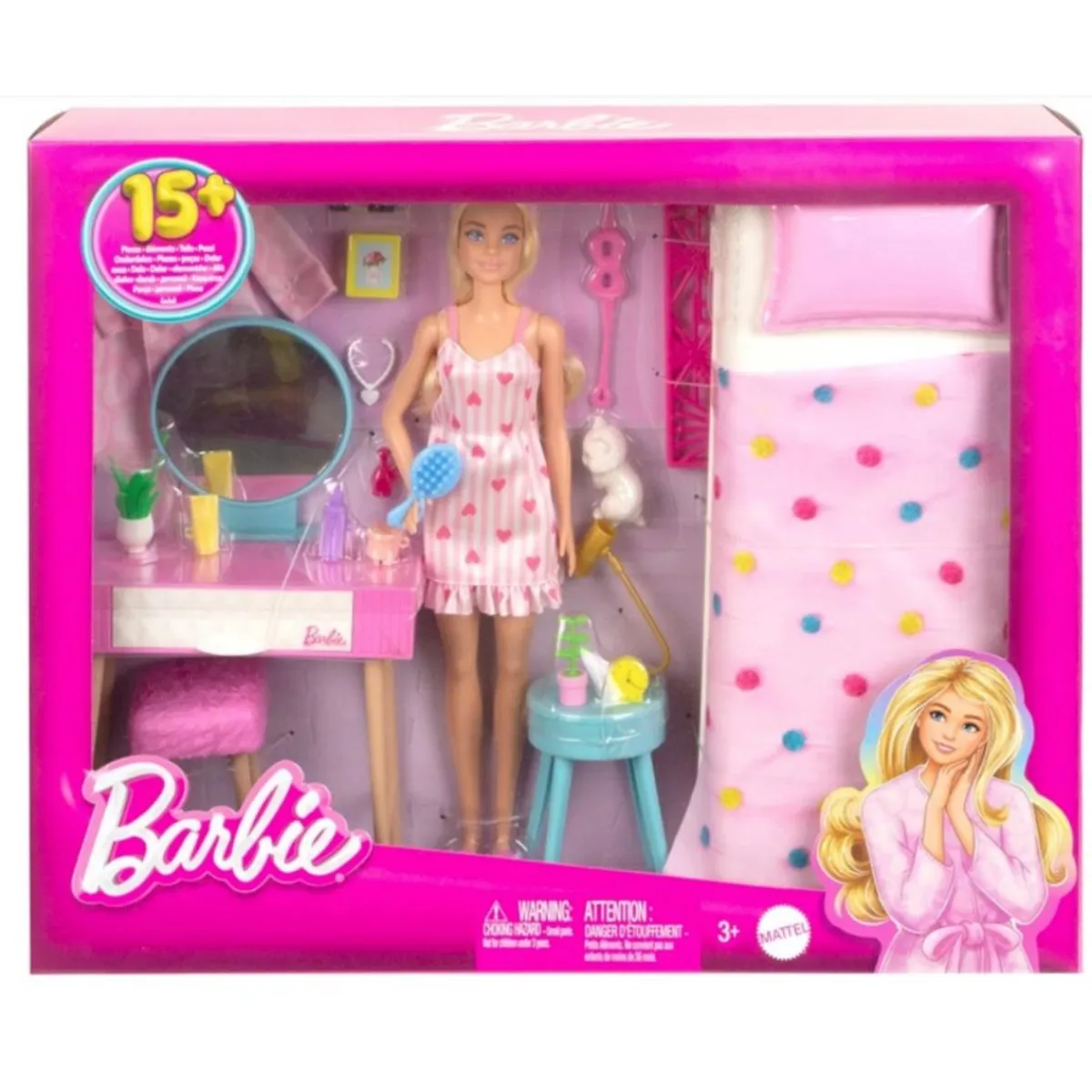 MATTEL Muñecas*Barbie - Muñeca con dormitorio y accesorios incluidos ㅤ