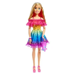 MATTEL Muñecas*Barbie - Muñeca de 71 cm con vestido arcoíris