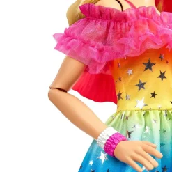 MATTEL Muñecas*Barbie - Muñeca de 71 cm con vestido arcoíris