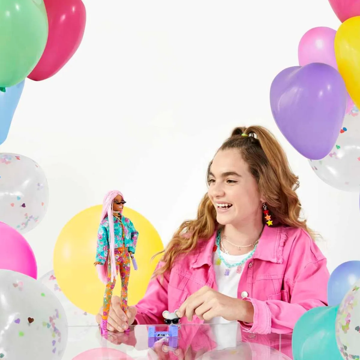 MATTEL Muñecas*Barbie - Muñeca Extra - Trenzas rosas