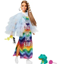 MATTEL Muñecas*Barbie - Muñeca Extra - Vestido arcoíris