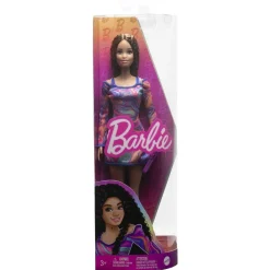 MATTEL Muñecas*Barbie - Muñeca Fashionista con vestido estampado mármol y accesorios de moda ㅤ