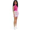 MATTEL Muñecas*Barbie - Muñeca Fashionista con Vestido Rosa Metálico ㅤ
