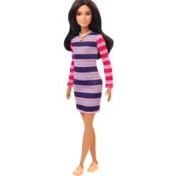 BARBIE Muñecas*- Muñeca Fashionista - Vestido de rayas manga larga
