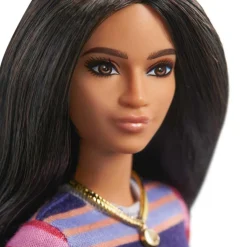 BARBIE Muñecas*- Muñeca Fashionista - Vestido de rayas manga larga