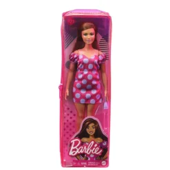 BARBIE Muñecas*- Muñeca Fashionista Curvy Vitiligo - Vestido de lunares