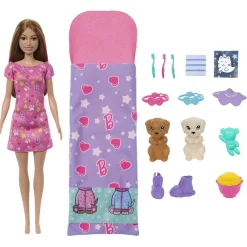 MATTEL Muñecas*Barbie - Muñeca fiesta de pijamas y cachorro