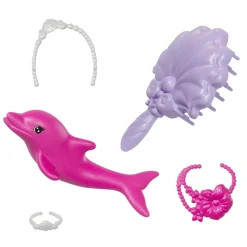 MATTEL Muñecas*Barbie - Muñeca sirena cambio de color con delfín y accesorios ㅤ