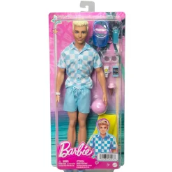 MATTEL Muñecas*Barbie - Muñeco Ken en traje de baño con accesorios playa ㅤ