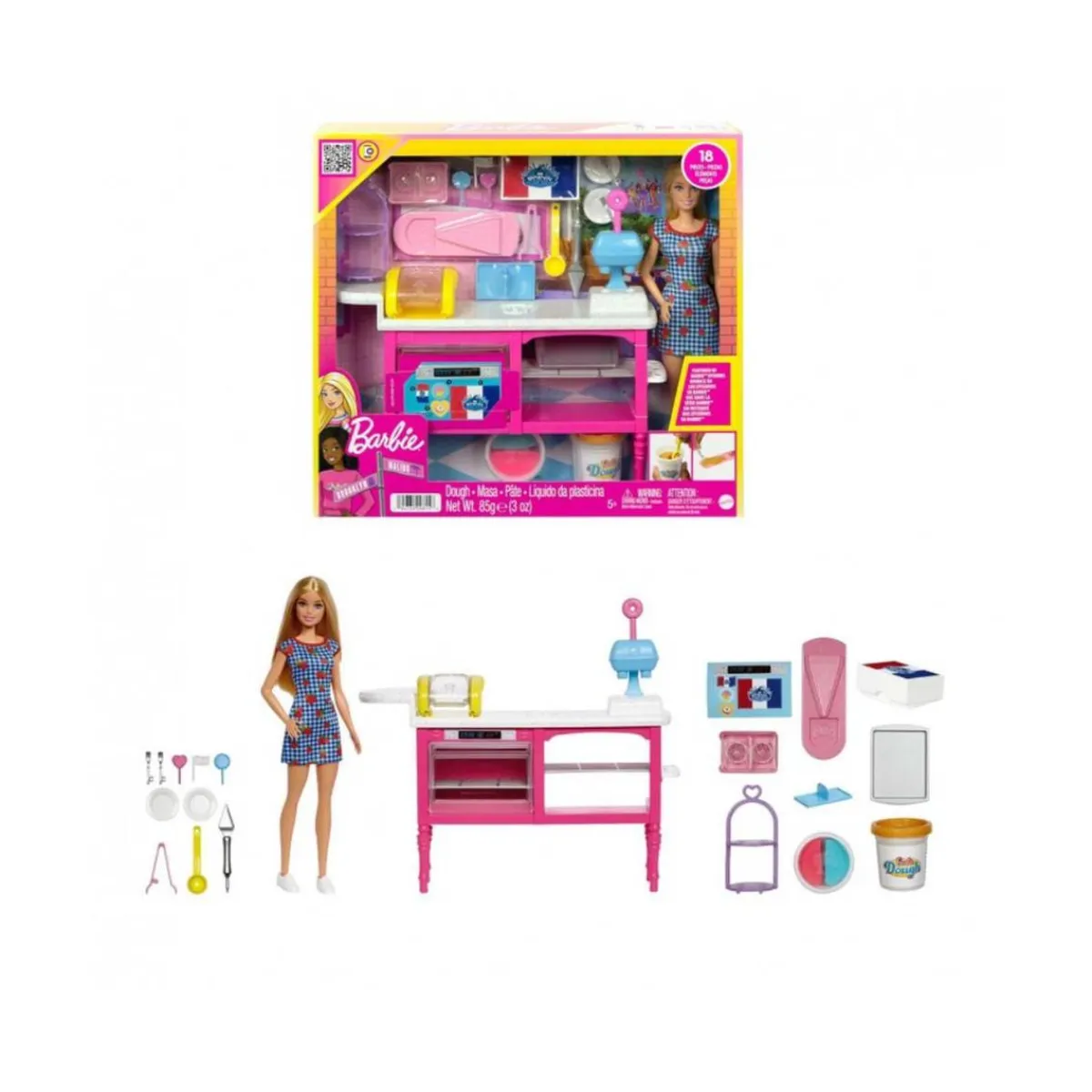 MATTEL Muñecas*Barbie - Playset muñeca Malibú con pastelería