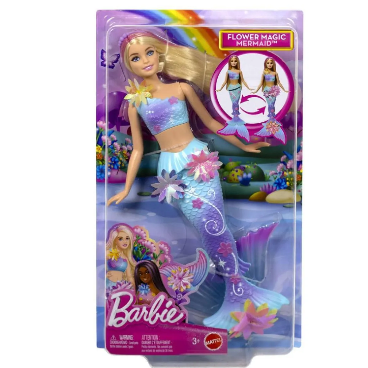 BARBIE Muñecas*- Sirena Flores Mágicas - Rubia