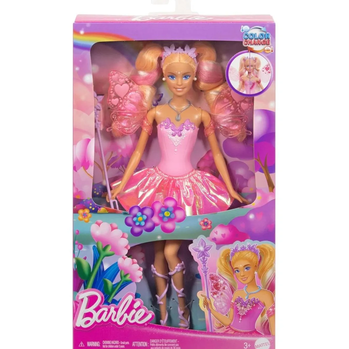 MATTEL Muñecas*Barbie Color Change - Muñeca Hada Rosa