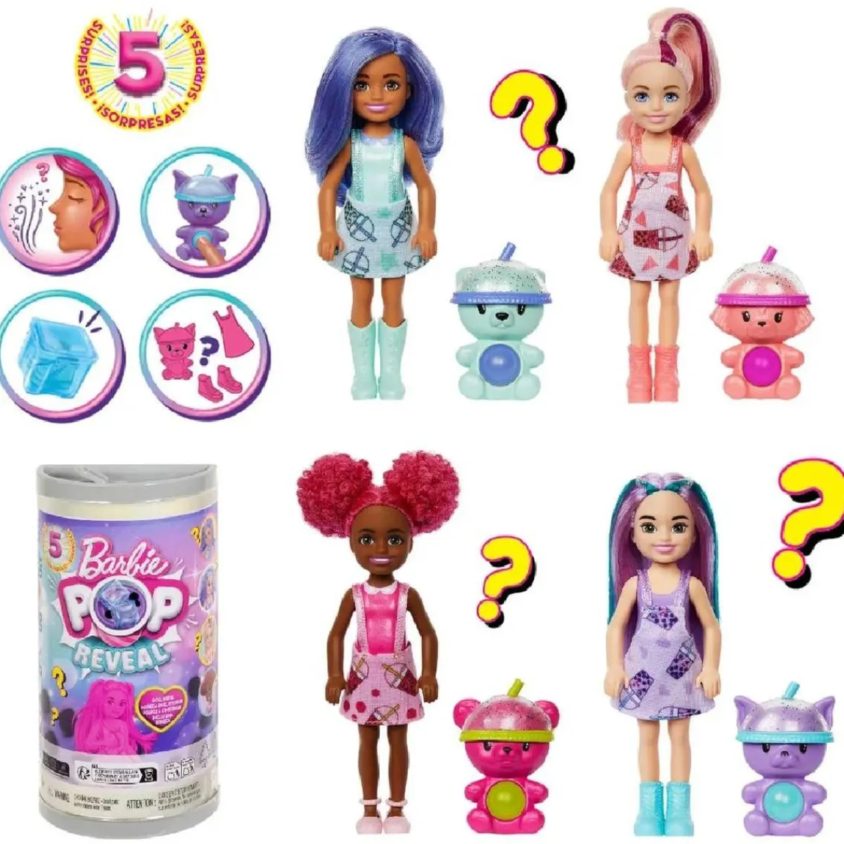MATTEL Muñecas*Barbie Pop Reveal - Muñeca Chelsea Bubble Tea