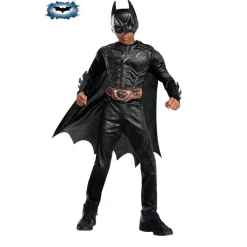 RUBIE'S Disfraces|Halloween*Batman - Disfraz infantil Batman Black Line deluxe 8-10 años