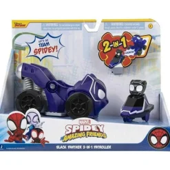 TOY PARTNER S.A. Coleccionables Y Mini Mundos*Black Panther - Vehículo increíble de superhéroes estilo Panther ㅤ