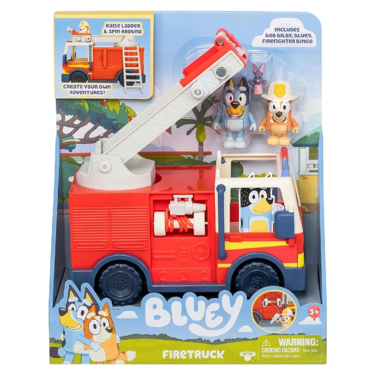 FAMOSA Coleccionables Y Mini Mundos*Bluey - Camión de bomberos con figuras