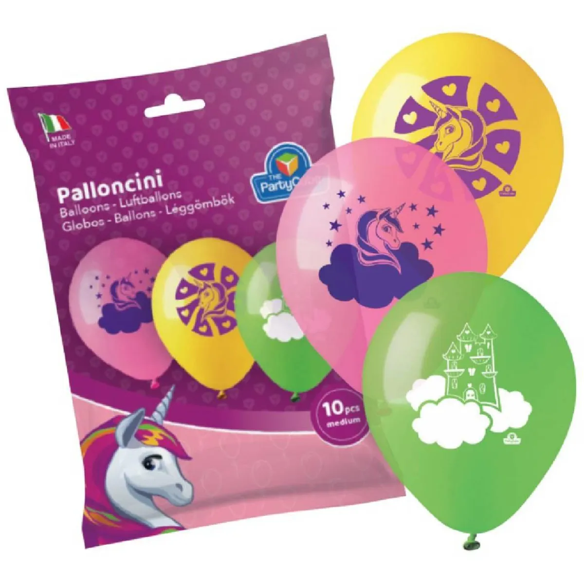 TOYS "R" US Artículos De Fiesta Y Regalos*Bolsa con 10 globos medianos unicornio