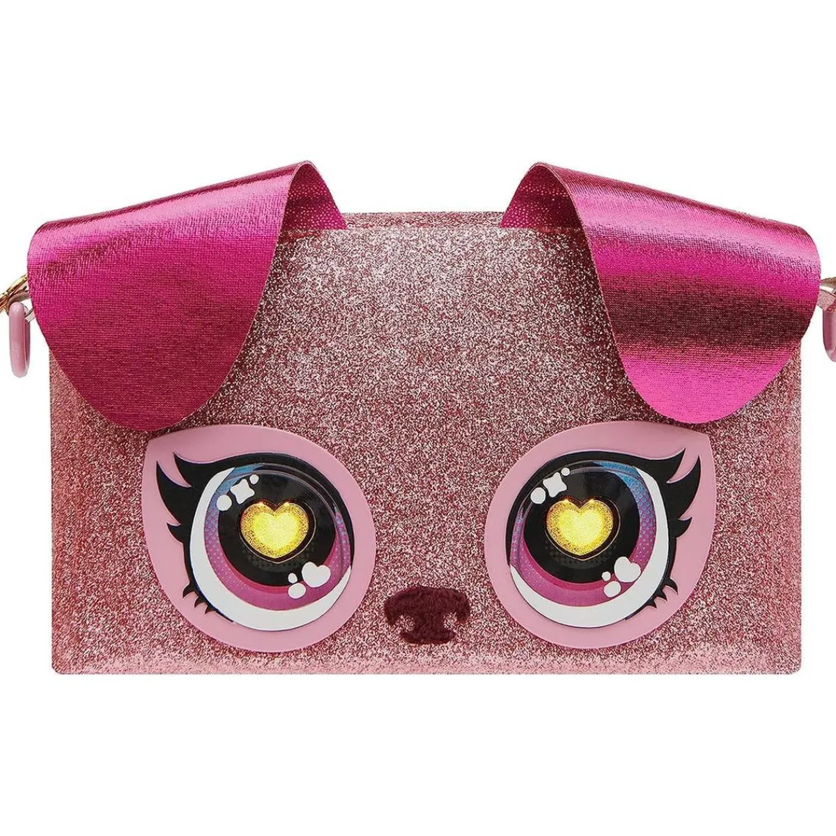 PURSE PETS Muñecas*Bolso de mano juguete cachorro con ojos arcoíris iluminados ㅤ