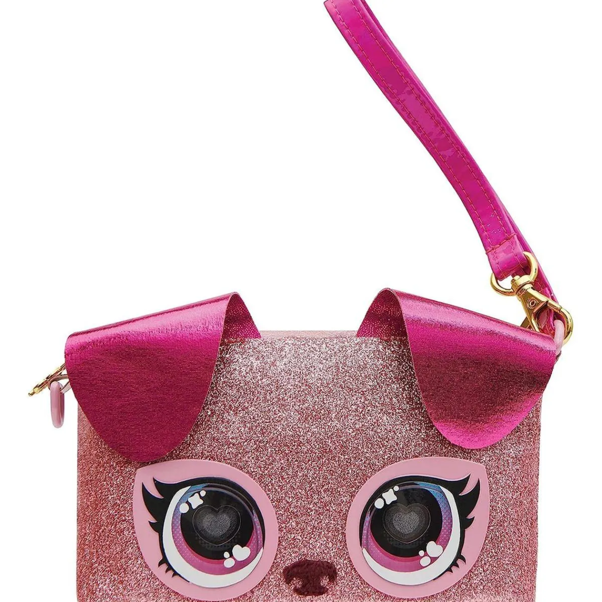 PURSE PETS Muñecas*Bolso de mano juguete cachorro con ojos arcoíris iluminados ㅤ