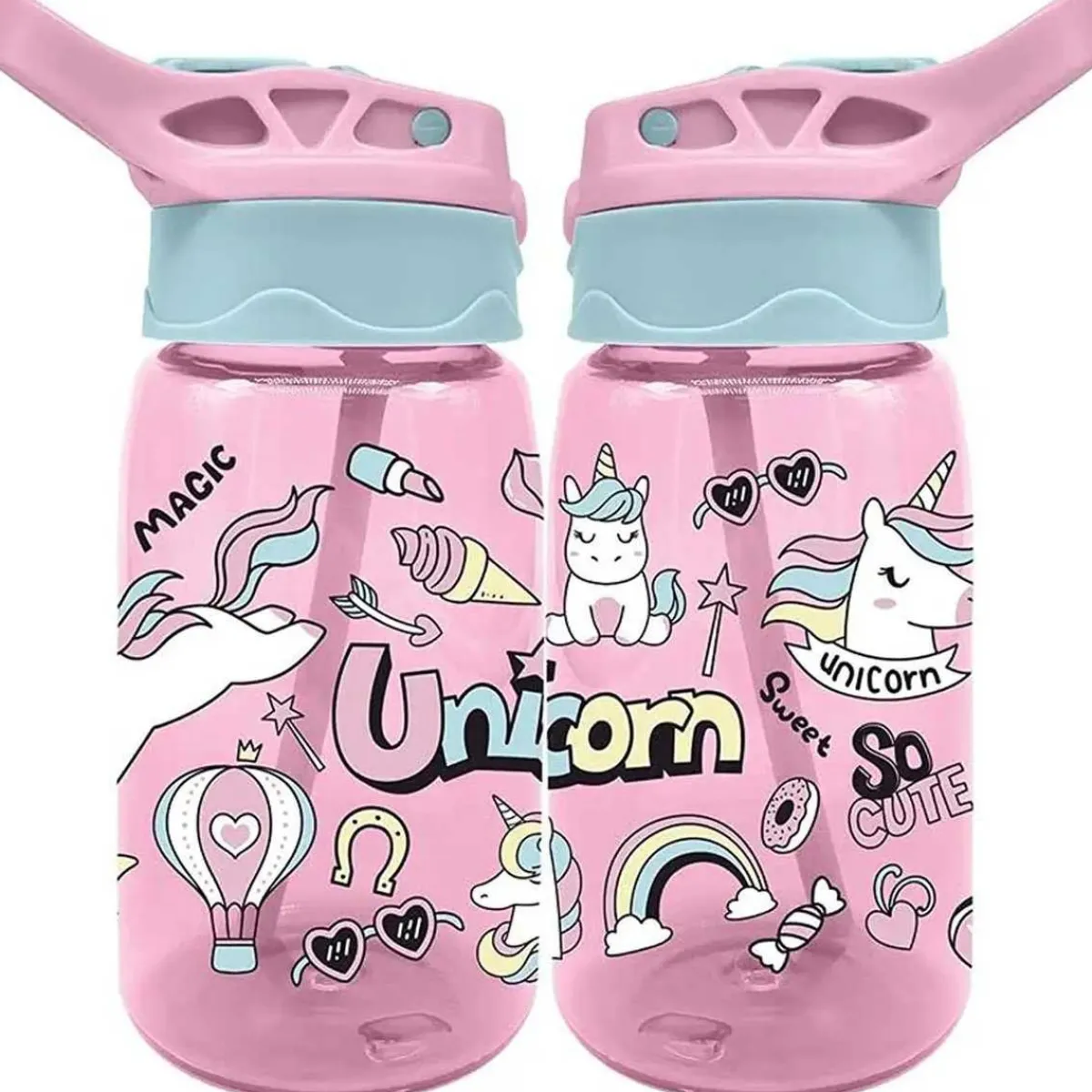 CLASSICS REVOLUTION, S.L. Material Escolar*Botella cantimplora infantil de tritan 500ml con diseño Unicornio