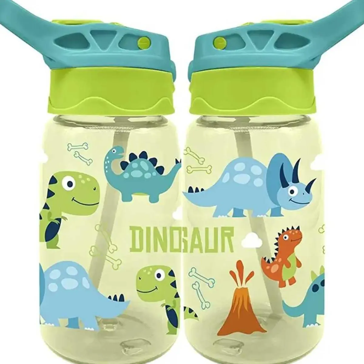 CLASSICS REVOLUTION, S.L. Material Escolar*Botella cantimplora infantil de tritan 500ml con diseño de dinosaurio