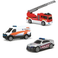 MOTORI & CO Vehículos Y Circuitos*Caja de 3 vehículos de rescate ㅤ