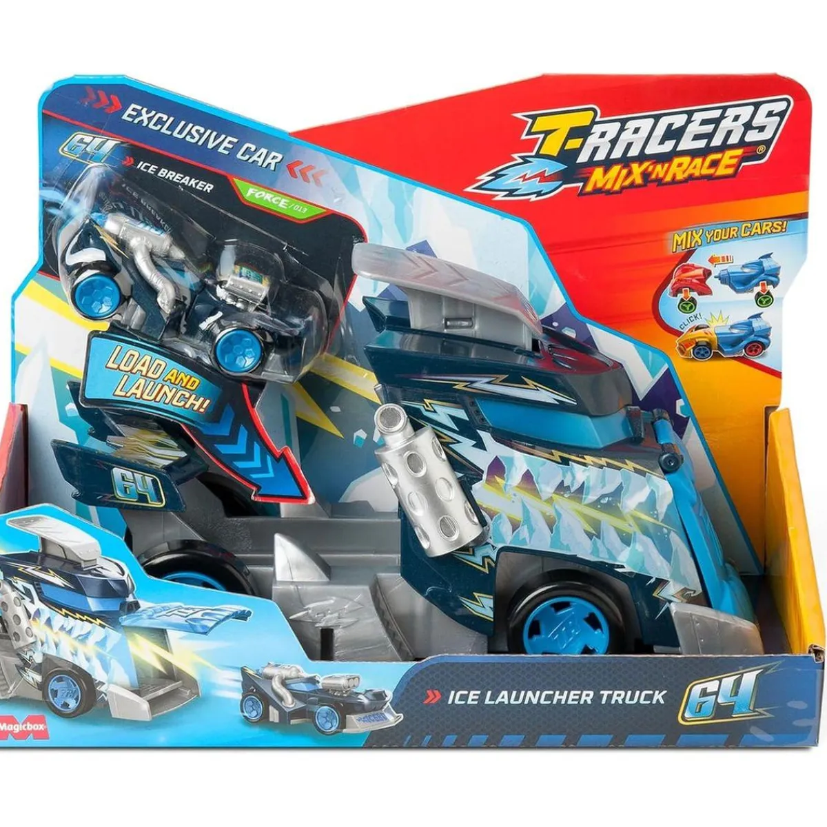 T-RACERS Vehículos Y Circuitos*Camión lanzador Mix N Race Ice ㅤ