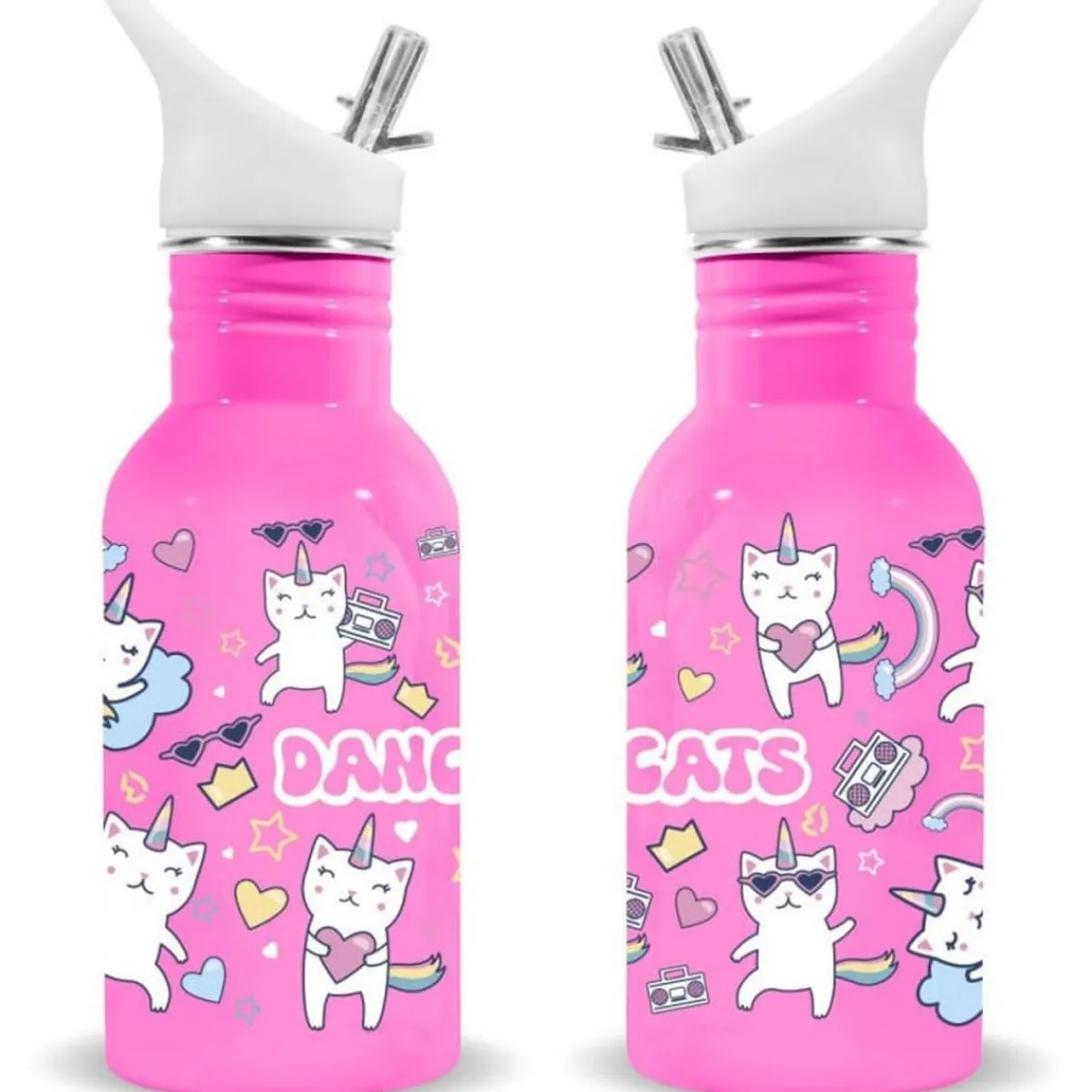CLASSICS REVOLUTION, S.L. Material Escolar*Cantimplora acero dancing cats 500 ml