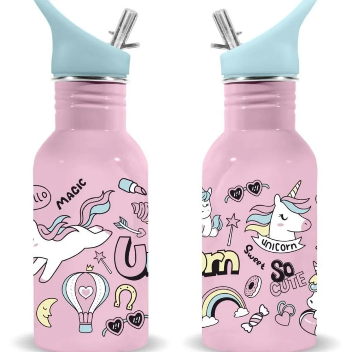 CLASSICS REVOLUTION, S.L. Material Escolar*Cantimplora acero inoxidable unicornio 500 ml