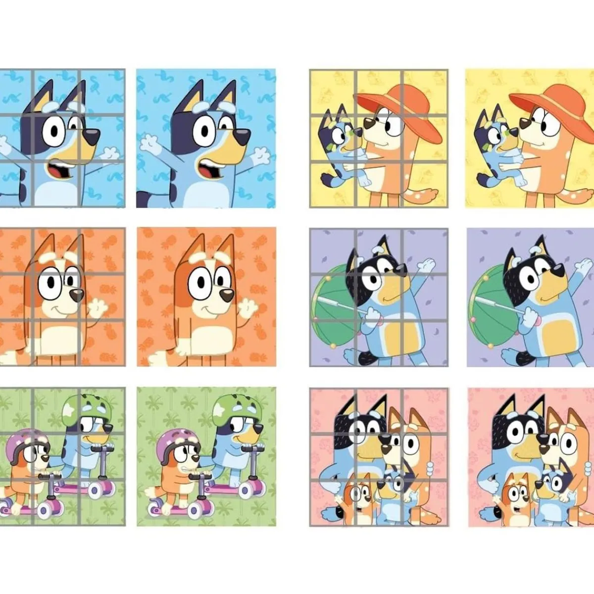 CEFA Friki Zone|Juguetes Educativos Y Libros*Toys - Bluey - Rompecabezas de 9 cubos Bluey ㅤ