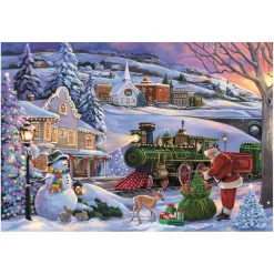 CLEMENTONI Juegos Y Puzzles*Classic Christmas Collection - Puzzle 500 piezas Christmas Train