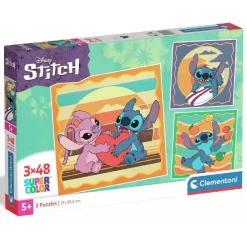 CLEMENTONI Juegos Y Puzzles*- 3 puzzles 48 piezas - Stitch