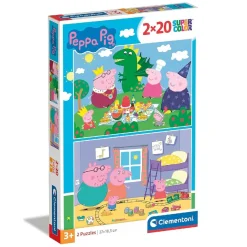 CLEMENTONI Juegos Y Puzzles*- 2 puzzles 30 piezas - Peppa Pig
