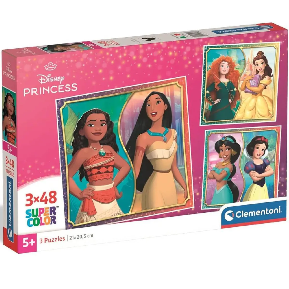 CLEMENTONI Juegos Y Puzzles*- 3 puzzles 48 piezas - Princesas Disney